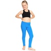image:imageSTRETCH IS COMFORT Girls Cotton Leggings Kids Toddler Footless Pants 216  Soft durable pullon fit elastic waistband school play active days under dresses easy care washable everyday layeringOcean Blue