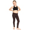 image:imageSTRETCH IS COMFORT Girls Cotton Leggings Kids Toddler Footless Pants 216  Soft durable pullon fit elastic waistband school play active days under dresses easy care washable everyday layeringBrown