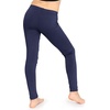 image:imageSTRETCH IS COMFORT Girls Cotton Leggings Kids Toddler Footless Pants 216  Soft durable pullon fit elastic waistband school play active days under dresses easy care washable everyday layeringNavy 3 Pack