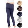 image:imageSTRETCH IS COMFORT Girls Cotton Leggings Kids Toddler Footless Pants 216  Soft durable pullon fit elastic waistband school play active days under dresses easy care washable everyday layeringNavy Fleece