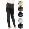 image:imageSTRETCH IS COMFORT Girls Cotton Leggings Kids Toddler Footless Pants 216  Soft durable pullon fit elastic waistband school play active days under dresses easy care washable everyday layeringBlack Fleece