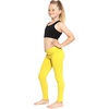 image:imageSTRETCH IS COMFORT Girls Cotton Leggings Kids Toddler Footless Pants 216  Soft durable pullon fit elastic waistband school play active days under dresses easy care washable everyday layeringYellow