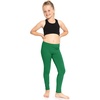 image:imageSTRETCH IS COMFORT Girls Cotton Leggings Kids Toddler Footless Pants 216  Soft durable pullon fit elastic waistband school play active days under dresses easy care washable everyday layeringKelly Green