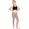 image:imageSTRETCH IS COMFORT Girls Cotton Leggings Kids Toddler Footless Pants 216  Soft durable pullon fit elastic waistband school play active days under dresses easy care washable everyday layeringMocha