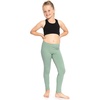 image:imageSTRETCH IS COMFORT Girls Cotton Leggings Kids Toddler Footless Pants 216  Soft durable pullon fit elastic waistband school play active days under dresses easy care washable everyday layeringSage Green