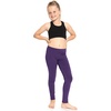 image:imageSTRETCH IS COMFORT Girls Cotton Leggings Kids Toddler Footless Pants 216  Soft durable pullon fit elastic waistband school play active days under dresses easy care washable everyday layeringPurple