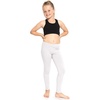 image:imageSTRETCH IS COMFORT Girls Cotton Leggings Kids Toddler Footless Pants 216  Soft durable pullon fit elastic waistband school play active days under dresses easy care washable everyday layeringWhite 3 Pack