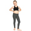 image:imageSTRETCH IS COMFORT Girls Cotton Leggings Kids Toddler Footless Pants 216  Soft durable pullon fit elastic waistband school play active days under dresses easy care washable everyday layeringCharcoal Gray