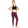 image:imageSTRETCH IS COMFORT Girls Cotton Leggings Kids Toddler Footless Pants 216  Soft durable pullon fit elastic waistband school play active days under dresses easy care washable everyday layeringBurgundy