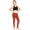 image:imageSTRETCH IS COMFORT Girls Cotton Leggings Kids Toddler Footless Pants 216  Soft durable pullon fit elastic waistband school play active days under dresses easy care washable everyday layeringRust