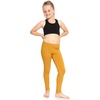 image:imageSTRETCH IS COMFORT Girls Cotton Leggings Kids Toddler Footless Pants 216  Soft durable pullon fit elastic waistband school play active days under dresses easy care washable everyday layeringMustard Yellow