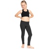 image:imageSTRETCH IS COMFORT Girls Cotton Leggings Kids Toddler Footless Pants 216  Soft durable pullon fit elastic waistband school play active days under dresses easy care washable everyday layeringBlack 3 Pack