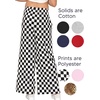 image:imageSTRETCH IS COMFORT Girls Cotton Wide Leg Pants  PullOn Style with Pockets  Soft Stretch Everyday Wear  Youth XSC16Black White Checkered