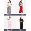 image:imageSTRETCH IS COMFORT Girls Cotton Wide Leg Pants  PullOn Style with Pockets  Soft Stretch Everyday Wear  Youth XSC16Brown Leopard