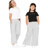 image:imageSTRETCH IS COMFORT Girls Cotton Wide Leg Pants  PullOn Style with Pockets  Soft Stretch Everyday Wear  Youth XSC16Heather Gray