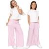 image:imageSTRETCH IS COMFORT Girls Cotton Wide Leg Pants  PullOn Style with Pockets  Soft Stretch Everyday Wear  Youth XSC16Pink Gingham