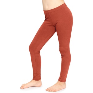 image:imageSTRETCH IS COMFORT Girls Cotton Leggings Kids Toddler Footless Pants 216  Soft durable pullon fit elastic waistband school play active days under dresses easy care washable everyday layeringRust