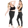 image:imageSTRETCH IS COMFORT Womens Ultra Buttery Smooth Cotton Leggings Knee Length Leggings or Shorts  Small to 5XBlackwhite