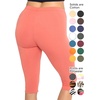 image:imageSTRETCH IS COMFORT Womens Ultra Buttery Smooth Cotton Leggings Knee Length Leggings or Shorts  Small to 5XCoral