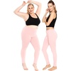 image:imageSTRETCH IS COMFORT Womens Ultra Buttery Smooth Cotton Leggings Knee Length Leggings or Shorts  Small to 5XLight Pink