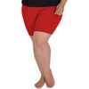 image:imageSTRETCH IS COMFORT Womens Ultra Buttery Smooth Cotton Leggings Knee Length Leggings or Shorts  Small to 5XRed