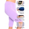 image:imageSTRETCH IS COMFORT Womens Ultra Buttery Smooth Cotton Leggings Knee Length Leggings or Shorts  Small to 5XSlate Blue