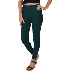 image:imageSTRETCH IS COMFORT Womens Ultra Buttery Smooth Cotton Leggings Knee Length Leggings or Shorts  Small to 5XHunter Green
