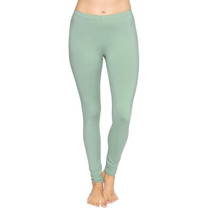 image:imageSTRETCH IS COMFORT Womens Ultra Buttery Smooth Cotton Leggings Knee Length Leggings or Shorts  Small to 5XSage Green