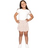 image:imageGirls ALine Short Skirt with Builtin Shorts  Size 416Pink Rose Vine