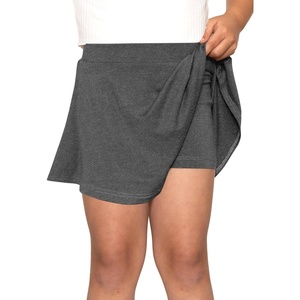 image:imageGirls ALine Short Skirt with Builtin Shorts  Size 416Charcoal Gray