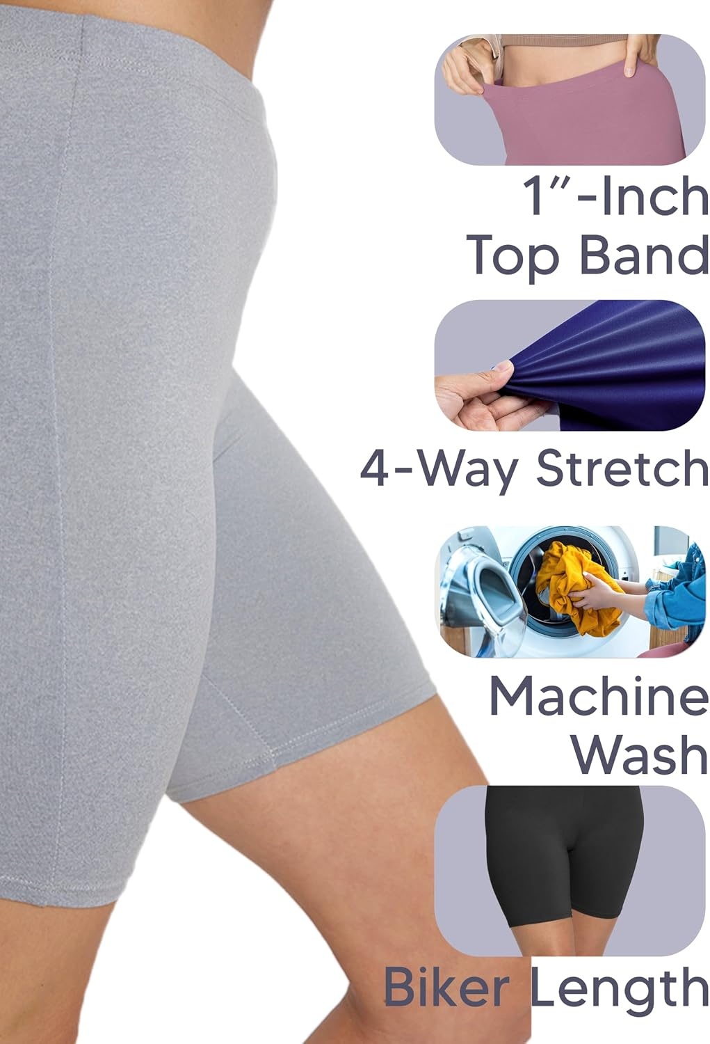 image:imageSTRETCH IS COMFORT Womens Biker Shorts Plus Size Cotton Spandex  Gym Work Out Sports Recreation Bike Running Shorts WomenCoral