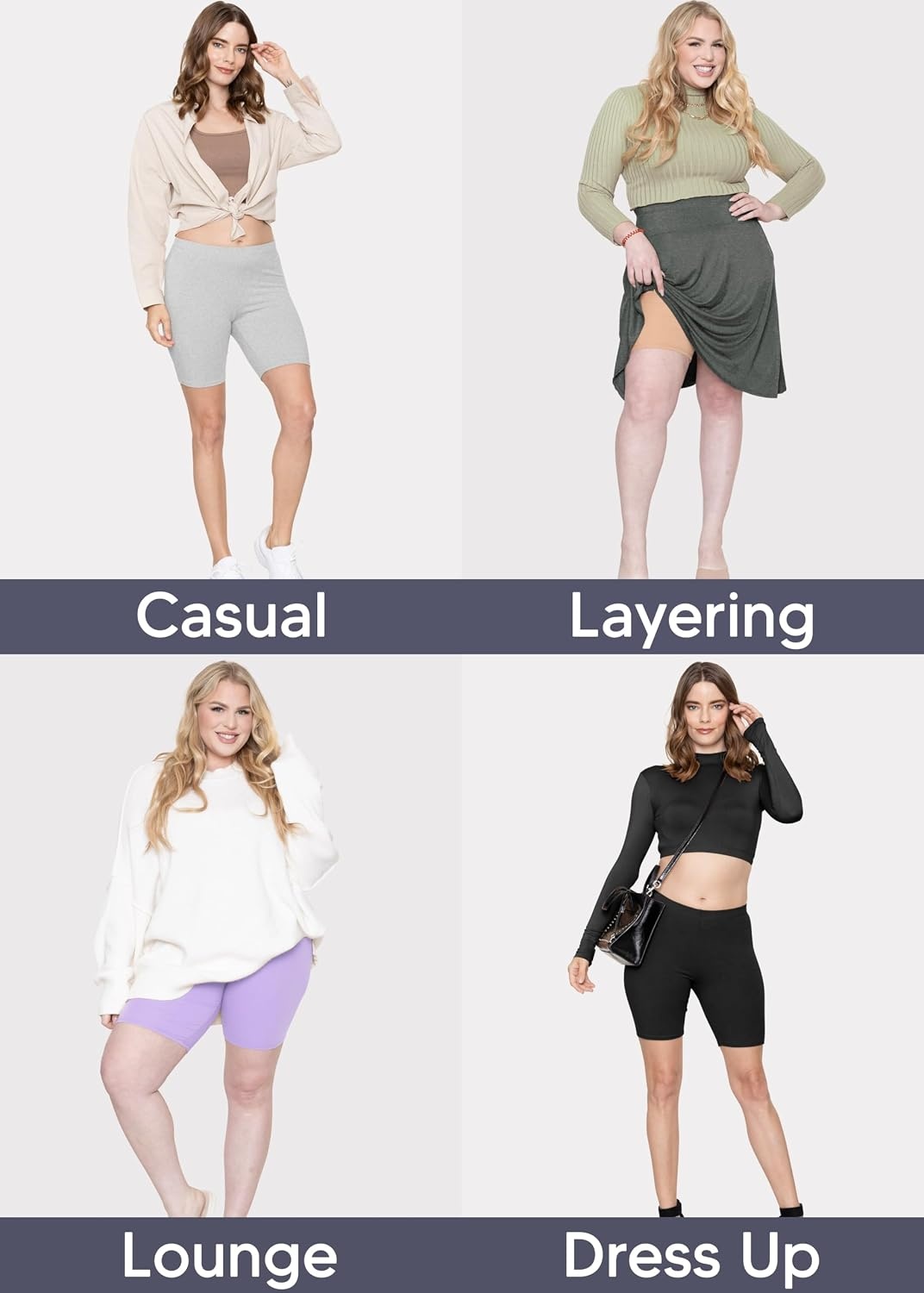image:imageSTRETCH IS COMFORT Womens Biker Shorts Plus Size Cotton Spandex  Gym Work Out Sports Recreation Bike Running Shorts WomenCoral