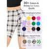 image:imageGirls Bike Shorts Girls Volleyball Shorts for Dance Gymnastics Cheer Yoga Kids Athletic Cotton Spandex Cartwheel ReadyBlack White Plaid