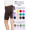image:imageGirls Bike Shorts Girls Volleyball Shorts for Dance Gymnastics Cheer Yoga Kids Athletic Cotton Spandex Cartwheel ReadyBrown