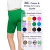 image:imageGirls Bike Shorts Girls Volleyball Shorts for Dance Gymnastics Cheer Yoga Kids Athletic Cotton Spandex Cartwheel ReadyKelly Green