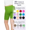 image:imageGirls Bike Shorts Girls Volleyball Shorts for Dance Gymnastics Cheer Yoga Kids Athletic Cotton Spandex Cartwheel ReadyLime Green