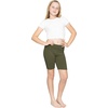 image:imageGirls Bike Shorts Girls Volleyball Shorts for Dance Gymnastics Cheer Yoga Kids Athletic Cotton Spandex Cartwheel ReadyOlive Green