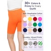 image:imageGirls Bike Shorts Girls Volleyball Shorts for Dance Gymnastics Cheer Yoga Kids Athletic Cotton Spandex Cartwheel ReadyOrange