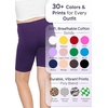 image:imageGirls Bike Shorts Girls Volleyball Shorts for Dance Gymnastics Cheer Yoga Kids Athletic Cotton Spandex Cartwheel ReadyPurple
