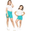 image:imageGirls Bike Shorts Girls Volleyball Shorts for Dance Gymnastics Cheer Yoga Kids Athletic Cotton Spandex Cartwheel ReadyTurquoise