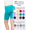 image:imageGirls Bike Shorts Girls Volleyball Shorts for Dance Gymnastics Cheer Yoga Kids Athletic Cotton Spandex Cartwheel ReadyTurquoise