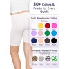 image:imageGirls Bike Shorts Girls Volleyball Shorts for Dance Gymnastics Cheer Yoga Kids Athletic Cotton Spandex Cartwheel ReadyWhite