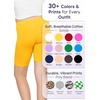 image:imageGirls Bike Shorts Girls Volleyball Shorts for Dance Gymnastics Cheer Yoga Kids Athletic Cotton Spandex Cartwheel ReadyYellow