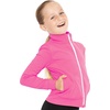image:imageGirls Glitter  Gymnastics Cats Jacket Mock Neck  Youth Size 412Rapberry White Cats