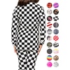 image:imageGirls Long Sleeve Shirts  Soft Crew Neck Top  Short Sleeve  Long Sleeve Shirt Girls Size 2T  16Checkered Black and White