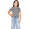 image:imageGirls Long Sleeve Shirts  Soft Crew Neck Top  Short Sleeve  Long Sleeve Shirt Girls Size 2T  16Checkered Black and White