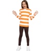 image:imageGirls Long Sleeve Shirts  Soft Crew Neck Top  Short Sleeve  Long Sleeve Shirt Girls Size 2T  16Orange White Stripes