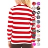 image:imageGirls Long Sleeve Shirts  Soft Crew Neck Top  Short Sleeve  Long Sleeve Shirt Girls Size 2T  16Red White Stripes