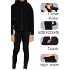 image:imageSTRETCH IS COMFORT Black Cotton Stretch Collection  Multiple Styles Jackets Leggings and Yoga Sets for Girls and WomenBlack