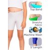image:imageSTRETCH IS COMFORT Dance Shorts for Girls Gymnastics Shorts Black Spandex  80 nylon 20 stretch fabric 1 inch elastic waist tumbling volleyball under dresses machine washable girls dance shortsNavy Blue